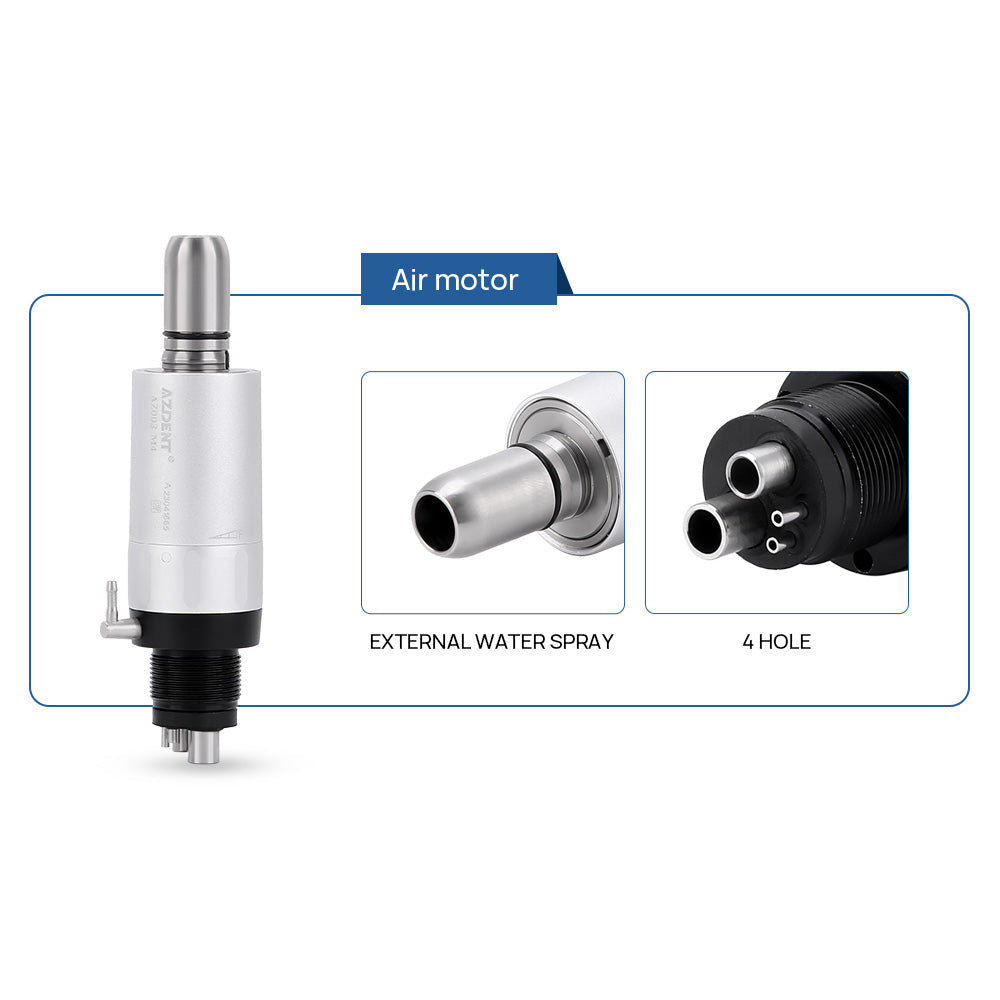 AZDENT Dental Stainless Body Shadowless LED E-generator High and Low Speed Handpiece 2/4 Holes
