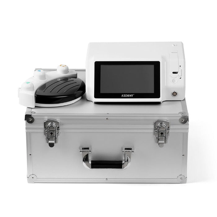 AZDENT Dental Implant Motor Brushless Color Touch Screen And 45 Degree 1:4.2 Increasing Fiber Optic Handpiece External Water