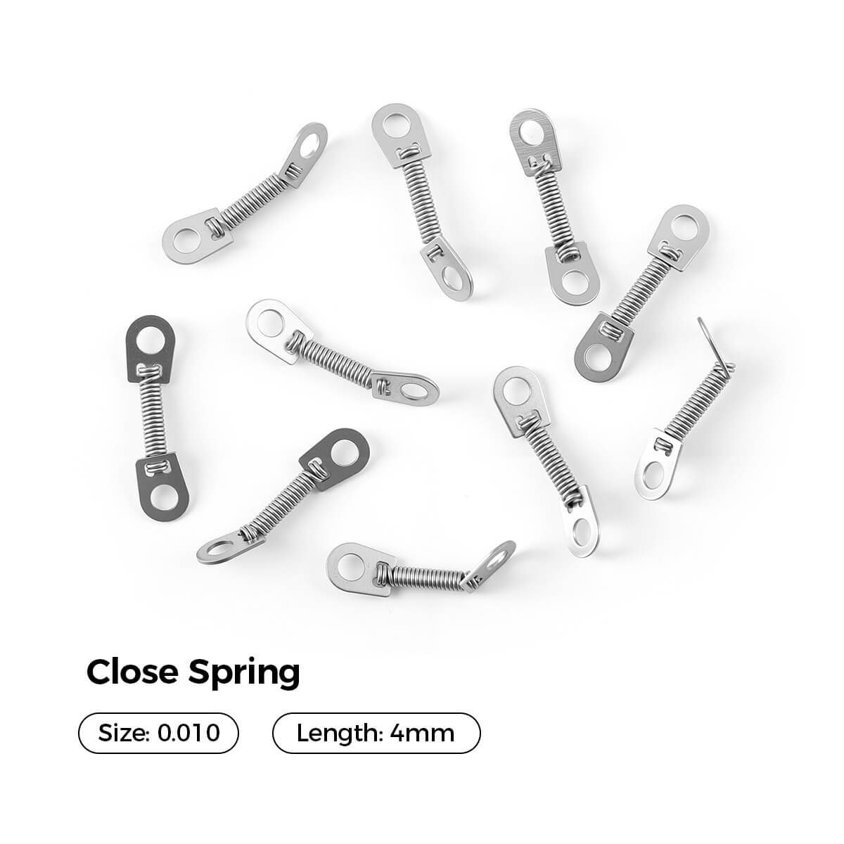 AZDENT Dental Orthodontic Accessory Closed Coil Spring 0.010 4mm 10pcs/Bag