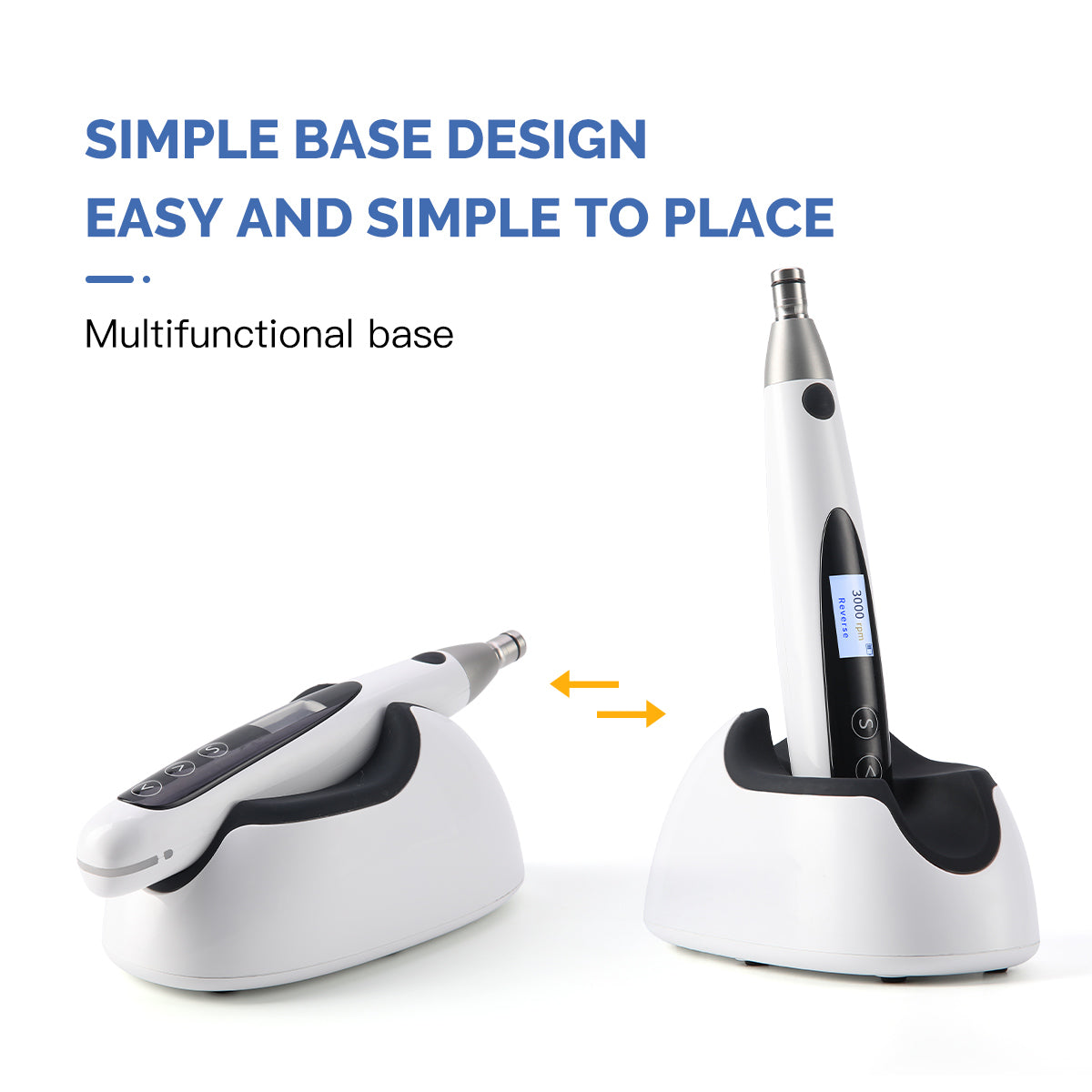 Dental Cordless Brushless Hygiene Prophy Handpiece 10 Speed Settings Prophy Angle 360° Rotating