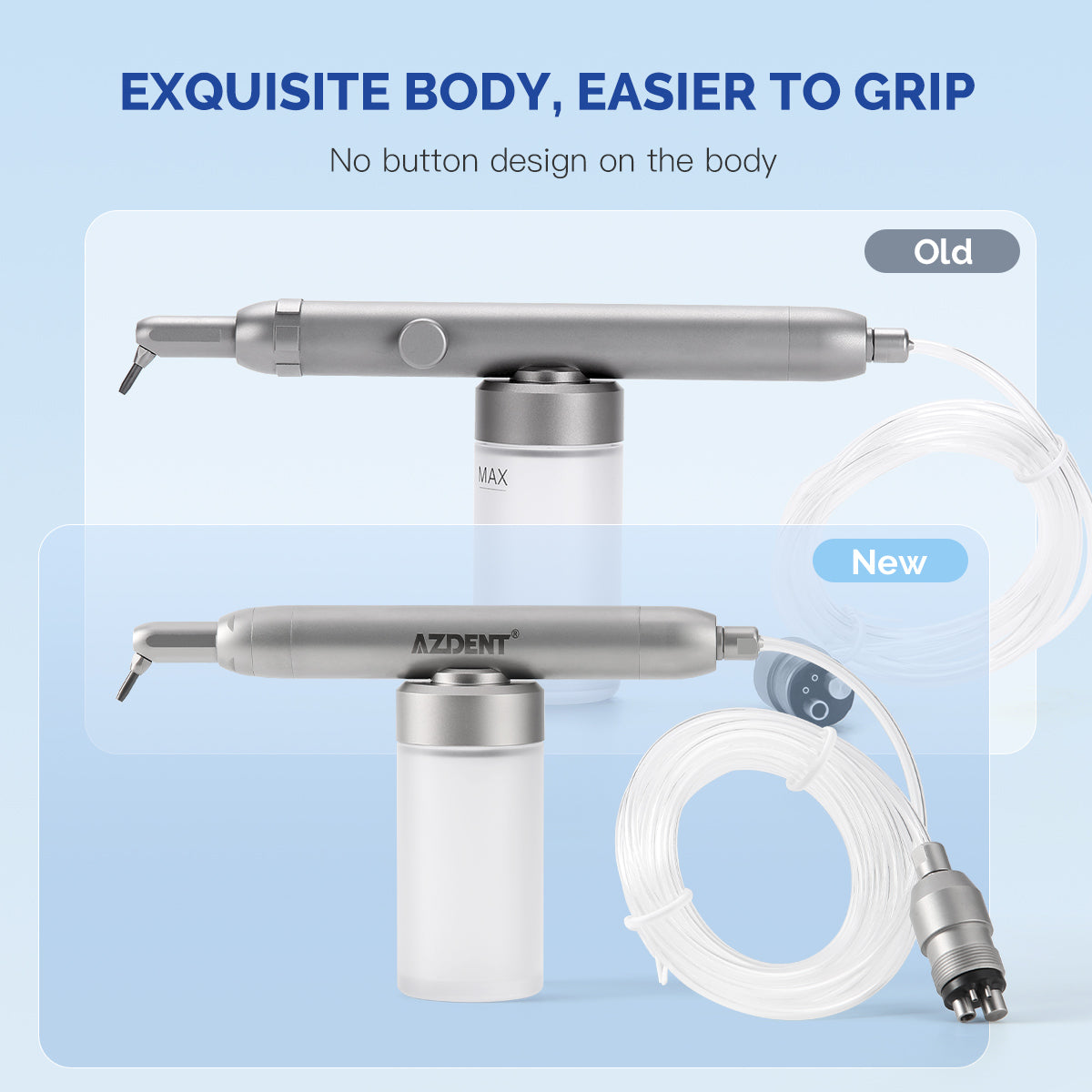 AZDENT Dental Aluminum Oxide Micro Blaster Sandblasting Gun System without Water 2/4Hole