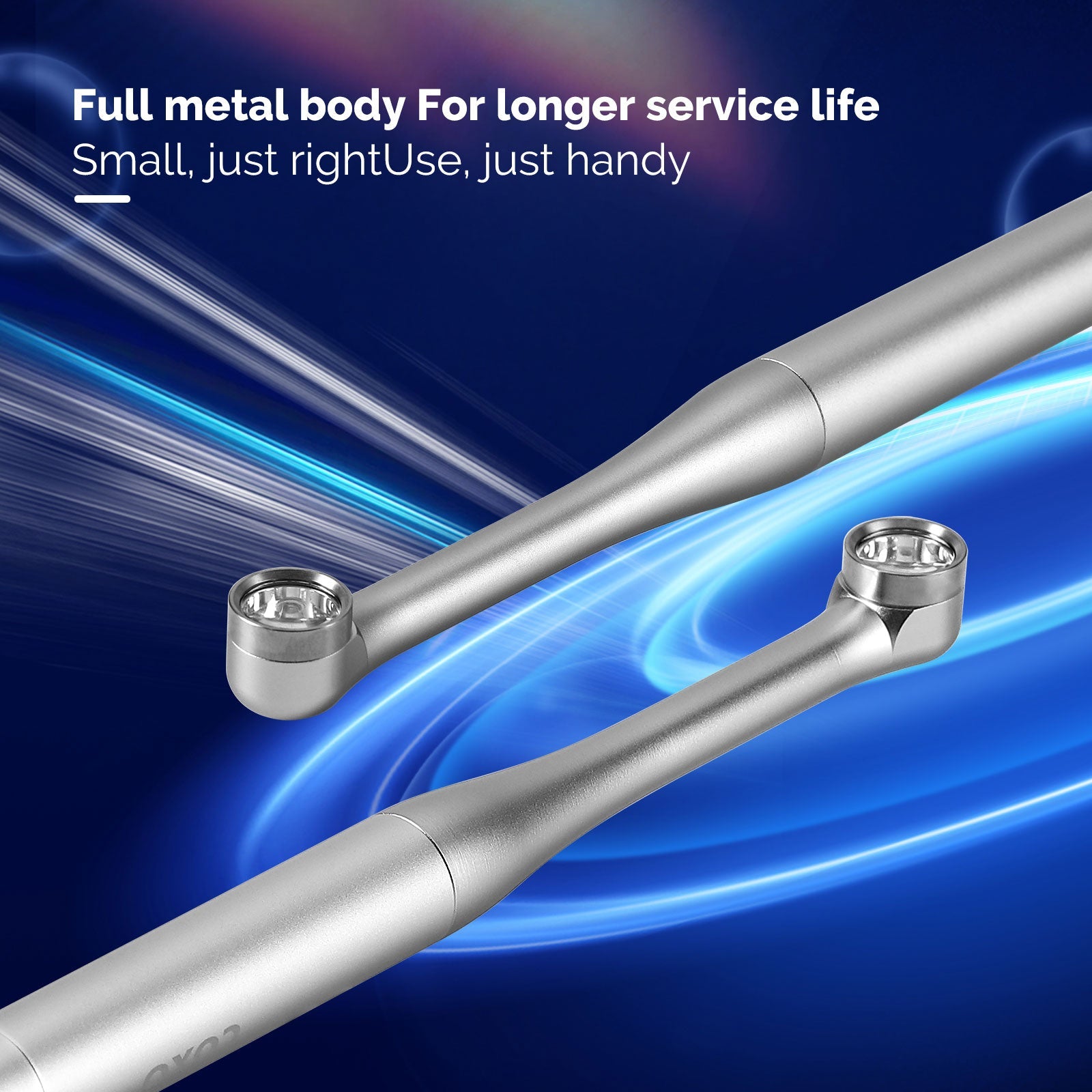COXO LED Curing Light Light-curing & Caries Detection Modes with Light Meter 360° Rotation Head Metal Body