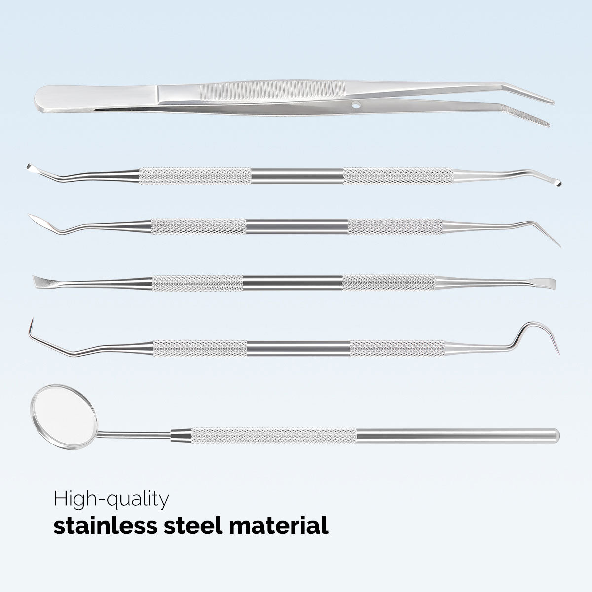 Dental Cleaning Tool Set Stainless Steel 6pcs/Set