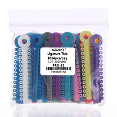 AZDENT Orthodontic Ligature Ties Multi-Color & Clear Color 1014 pcs/pack
