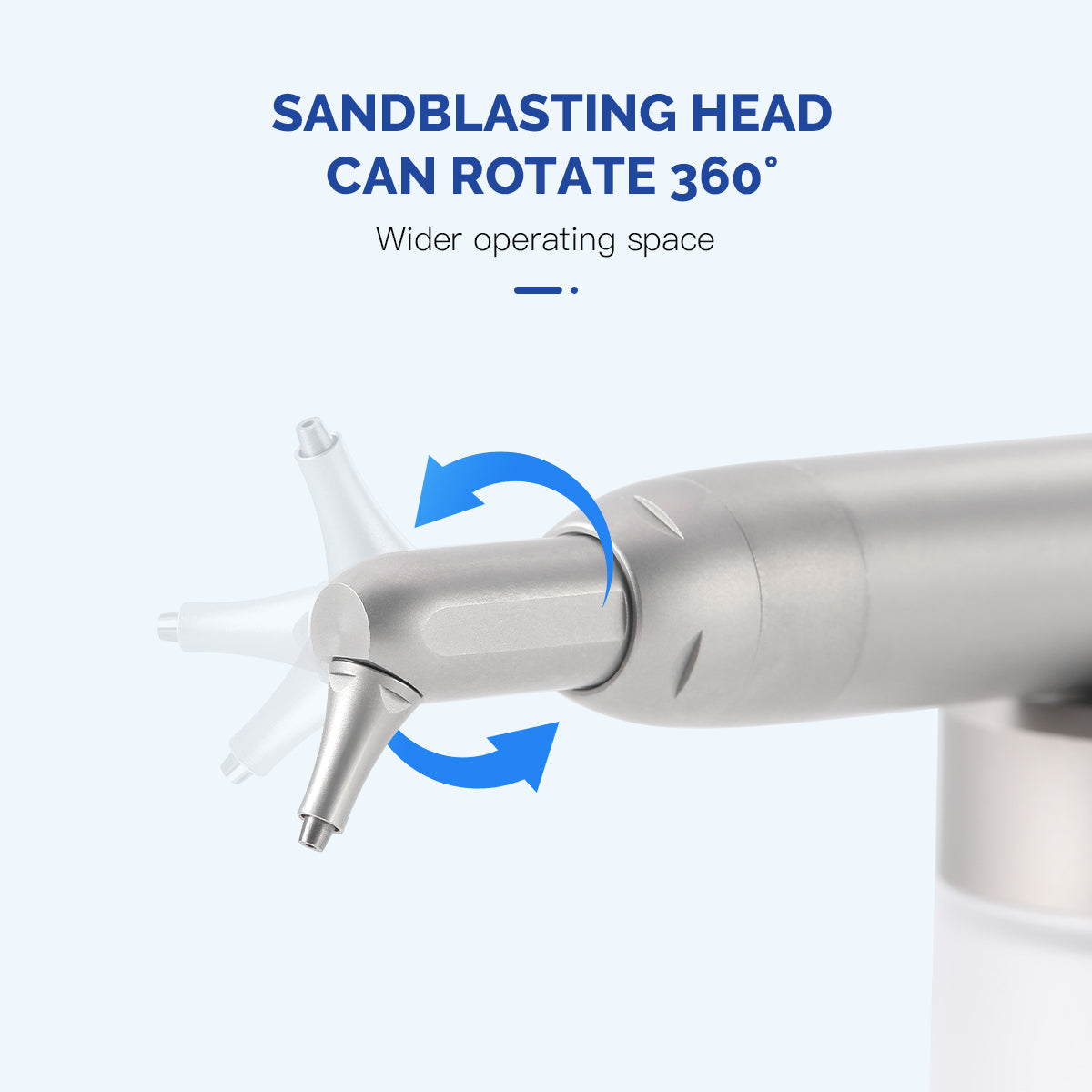 AZDENT Dental Aluminum Oxide Air Abrasion Micro Blaster Sandblasting Gun with Water 2/4Hole