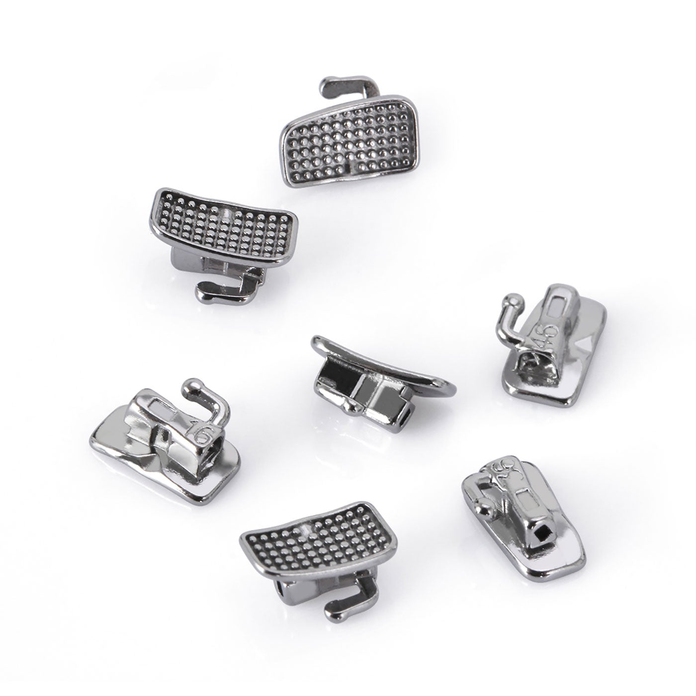Tubo bucal AZDENT para primer molar, monobloque cementable, no convertible, MBT 0.022, 50 juegos/caja