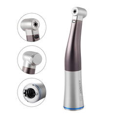 AZDENT 1:1 Fiber Optic LED Low Speed Contra Angle Handpiece Push Button Internal Spray
