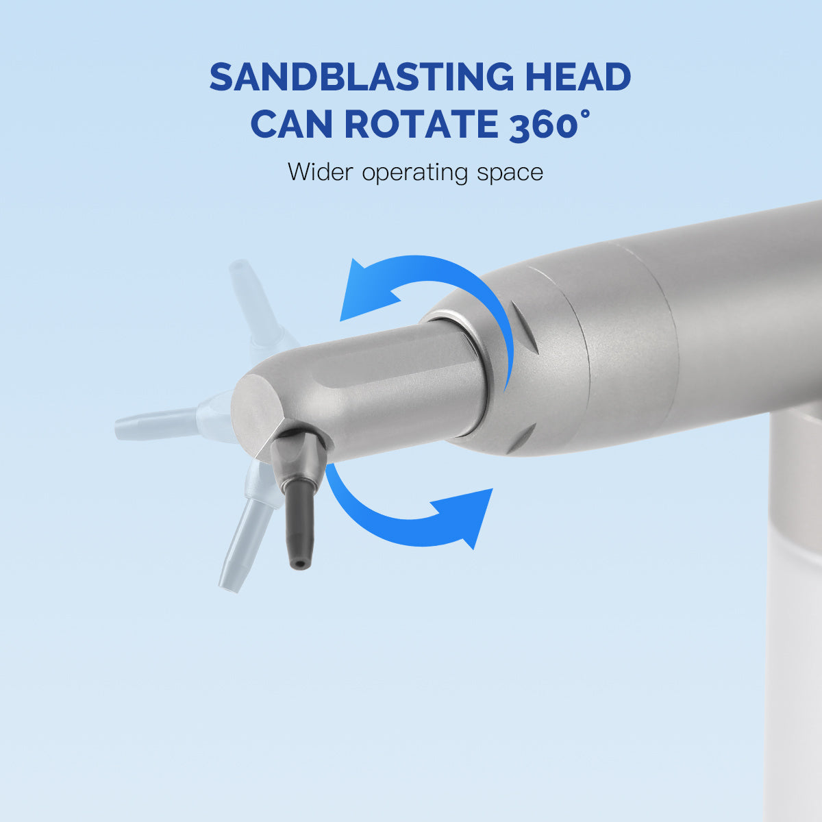 AZDENT Dental Aluminum Oxide Micro Blaster Sandblasting Gun System without Water 2/4Hole