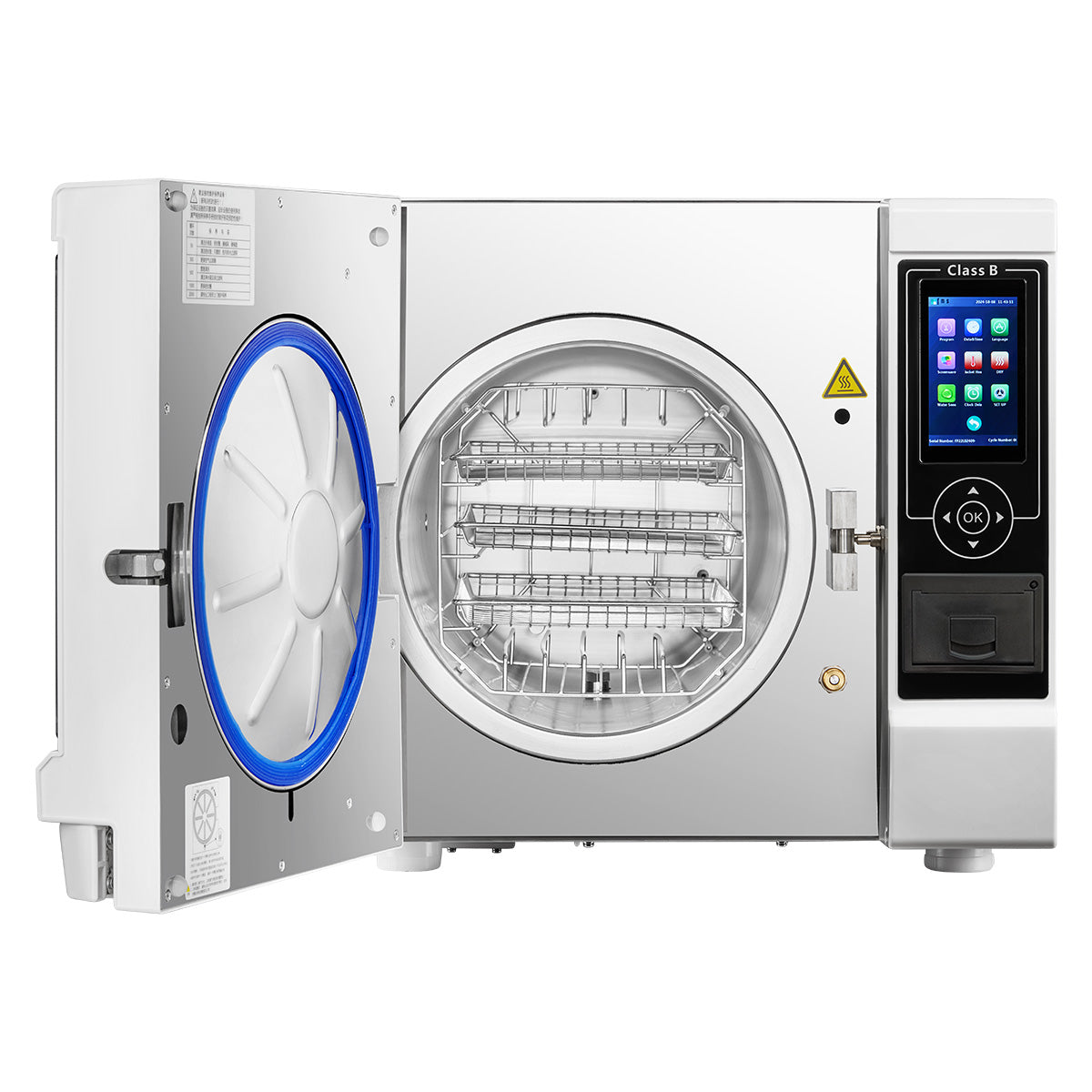 Dental Autoclave Steam Sterilizer Table Top LCD Built-in Printer Class B Dry Function 22L