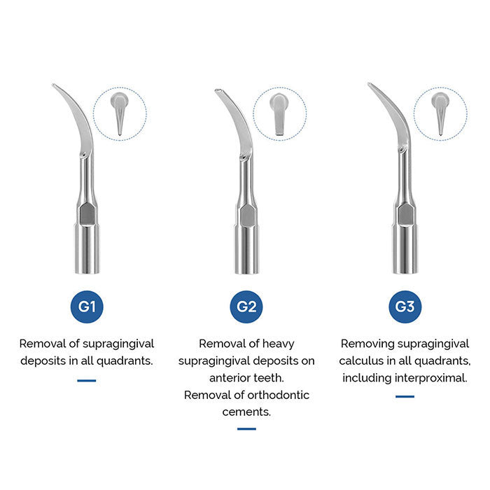 AZDENT Dental Air Scaler Handpiece Super Sonic Scaling Handle 2/4 Holes With 3 Scaler Tips