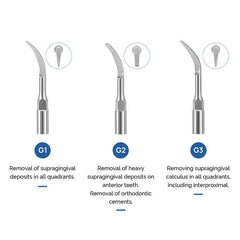 AZDENT Dental Air Scaler Handpiece Super Sonic Scaling Handle 2/4 Holes With 3 Scaler Tips