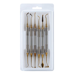 Dental Tools Composite Resin Filling Spatula Titanium Plated Head Filler Gold