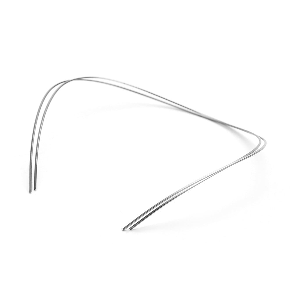 Arco de Niti AZDENT con curvatura inversa rectangular, 0,014 x 0,025, superior, paquete de 2 unidades