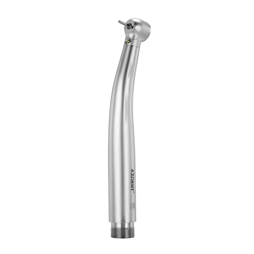 AZDENT High Speed Handpiece Torque Head Push Button E-generator LED Triple Water Spray Ceramic Bearings 2/4 Hole