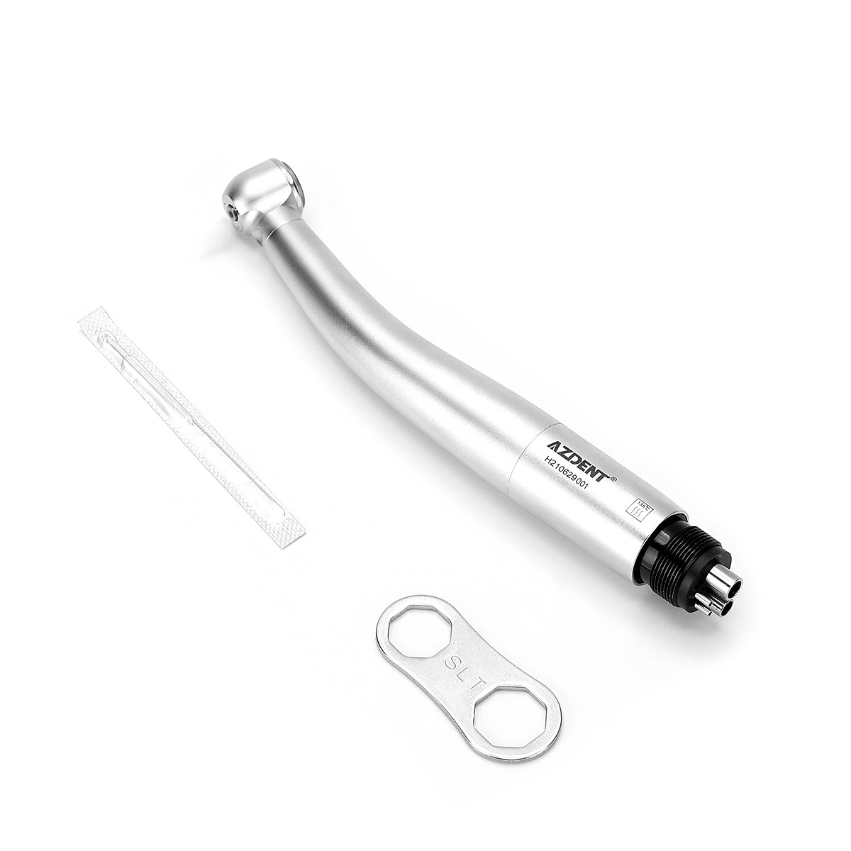 AZDENT High Speed Handpiece Torque Head Push Button E-generator LED 4 Hole Triple Water Spray