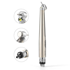 AZDENT Dental 45 Degree LED High Speed Handpiece E-generator Standard Head Push Button 4 Hole