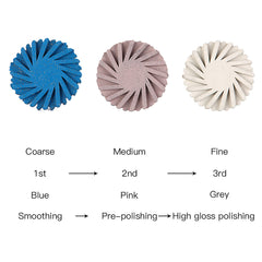 AZDENT Dental Polishing Kit Composite Ceramic Zircon Rubber Wheel 6pcs/Kit