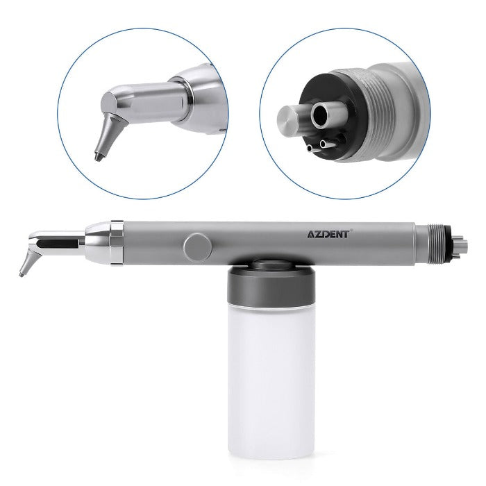 AZDENT Dental Aluminum Oxide Micro Blaster With Water Spray 360° Rotate 2/4Hole
