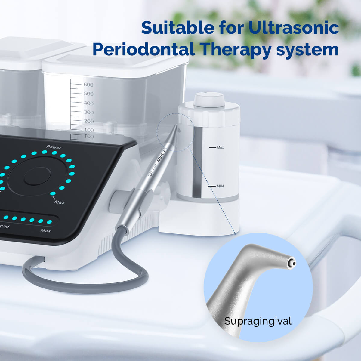 Dental Air Polisher Nozzles Gingival & Subgingival Sandblasting Handle for EMS AIR-FLOW