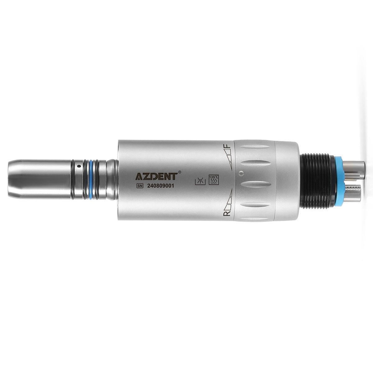 AZDENT Dental Mini 8:1 Contra Angle Fiber Optic Low Speed ​​Handpiece / Mini Fiber Optic Air Motor 6 Hollow
