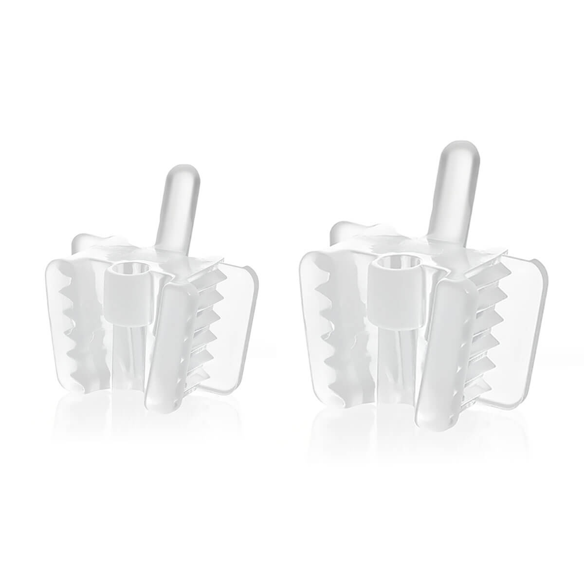 Dental Bite Block Occlusal Pad with Saliva Ejector Hole Clear Small/Large 5pcs/Pack