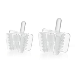 Dental Bite Block Occlusal Pad with Saliva Ejector Hole Clear Small/Large 5pcs/Pack
