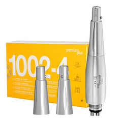 Premium Plus Dental Prophy Angle Hygiene Air Motor Handpiece 4 Holes with 3 Nose Cones 4:1 Reduction 360° Swivel
