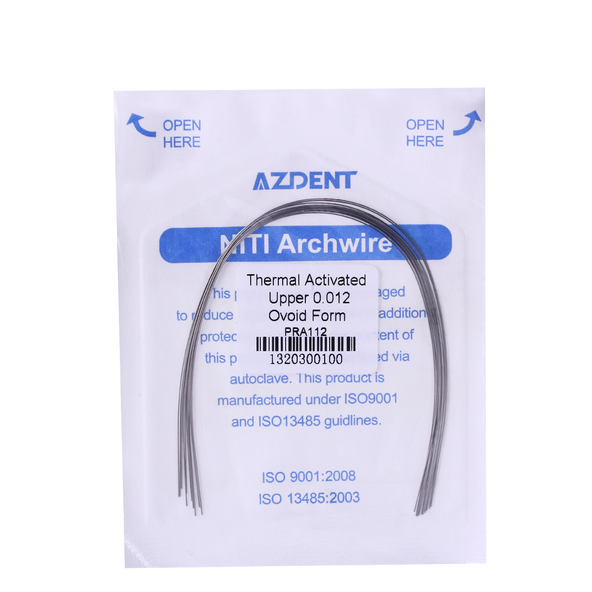 AZDENT Thermal Active NiTi Arch Wire Ovoid Form Round Full Size 10pcs/Pack