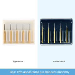 Dental FG Tungsten Carbide Burs Trimming & Finishing Taper Fissure 12 Fluted 5pcs/Box