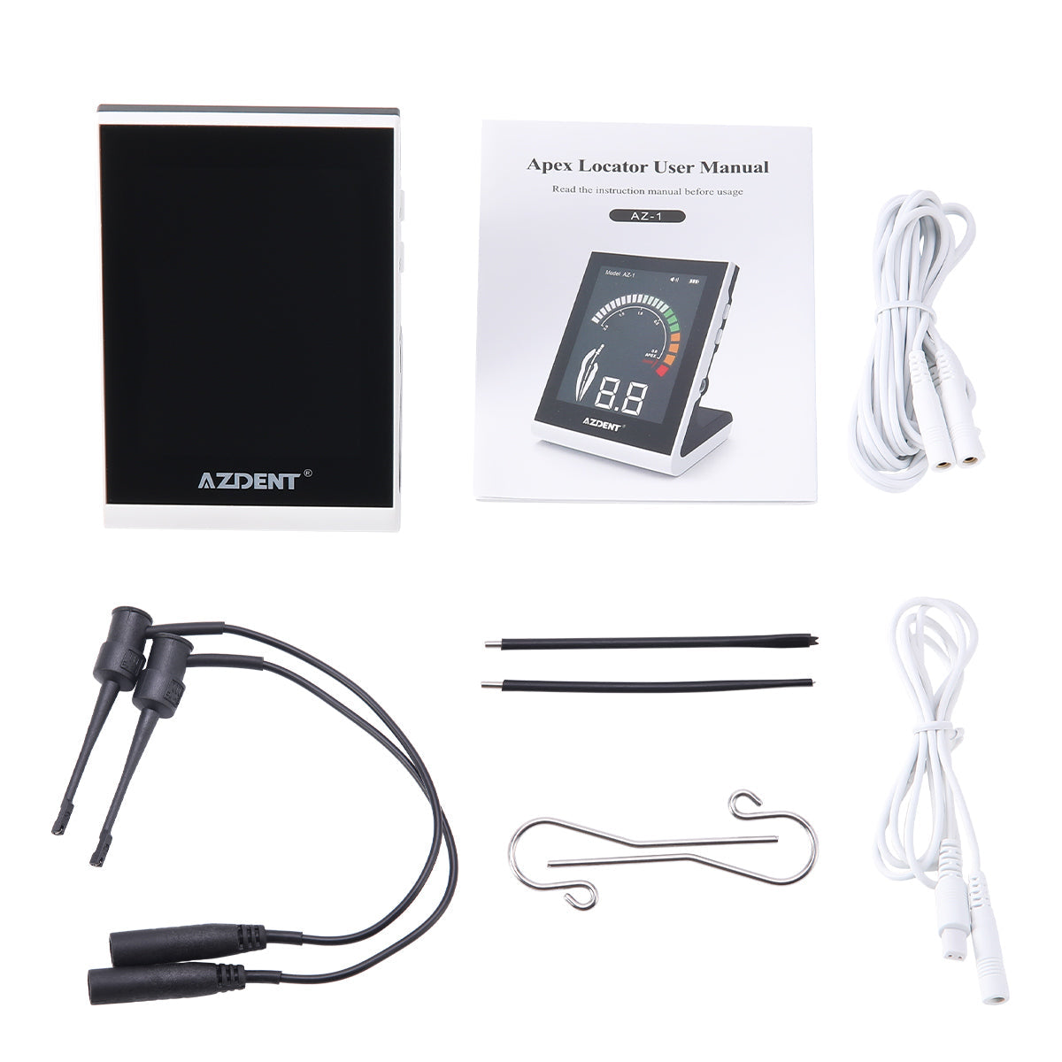 AZDENT Dental Endodontic Apex Locator Root Canal Measurement Tool Multi-color Screen Touch Inductive Button