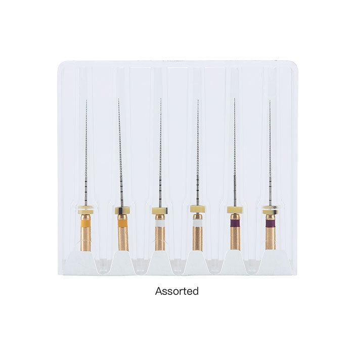 Dental Endo Rotary Files Nickel Titanium Alloy Engine Use 25mm Assorted 6Pcs/Box