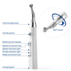 Dental Cordless Hygiene Prophy Handpieces 5 Speed Settings 360° Rotating
