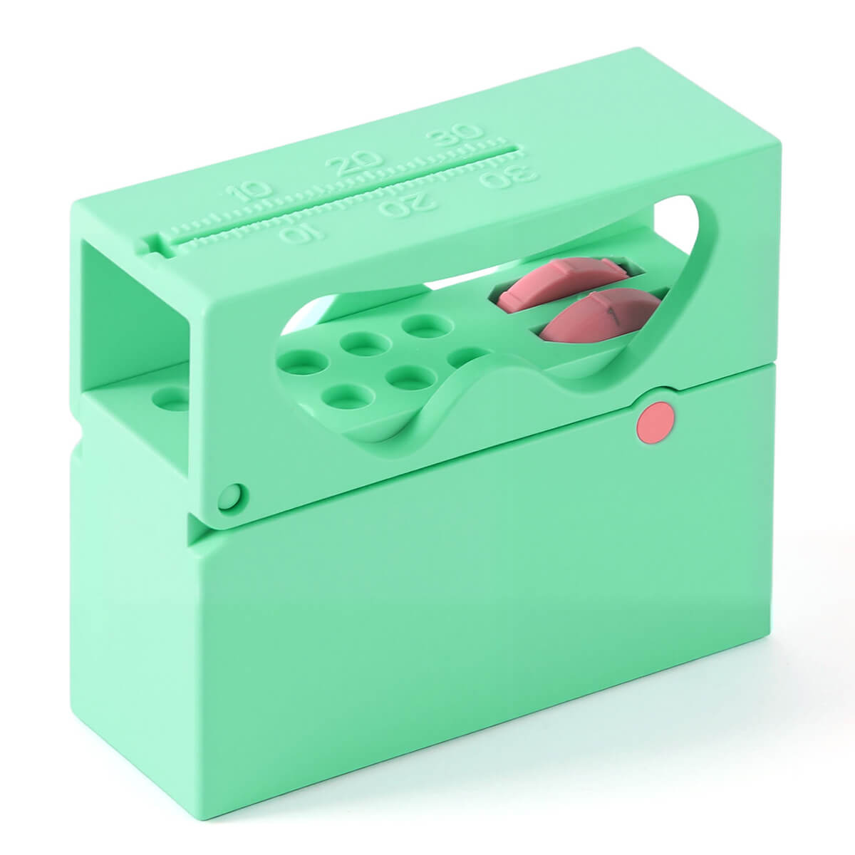 Dental 10 Holes Endo Files Disinfection Box With Memory Holder & Measuring Counter