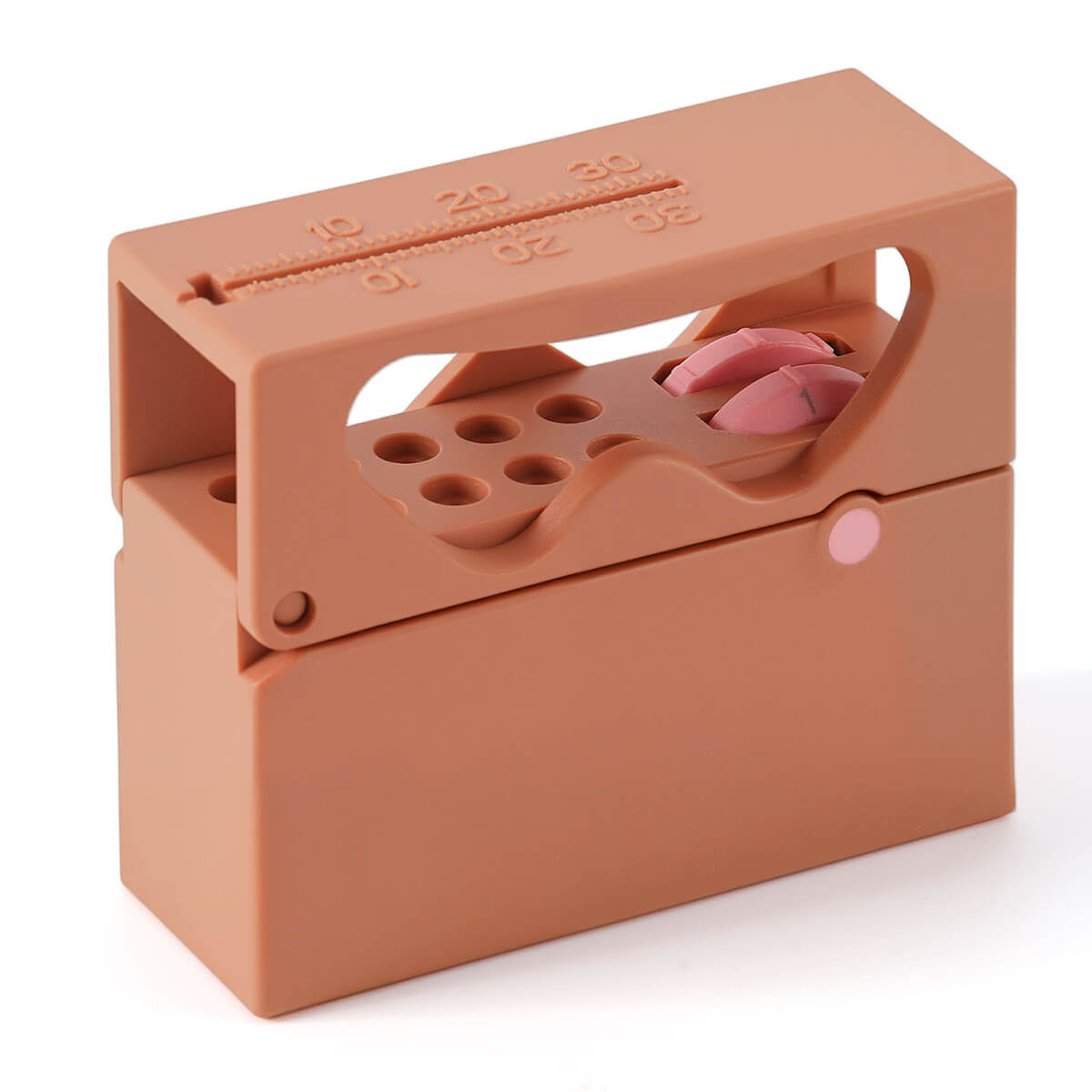 Dental 10 Holes Endo Files Disinfection Box With Memory Holder & Measuring Counter