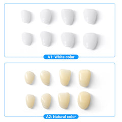 Dental Provisional Teeth Veneers Ultra-Thin Temporary Crowns for Upper Anterior A1 A2 50pcs/Bag