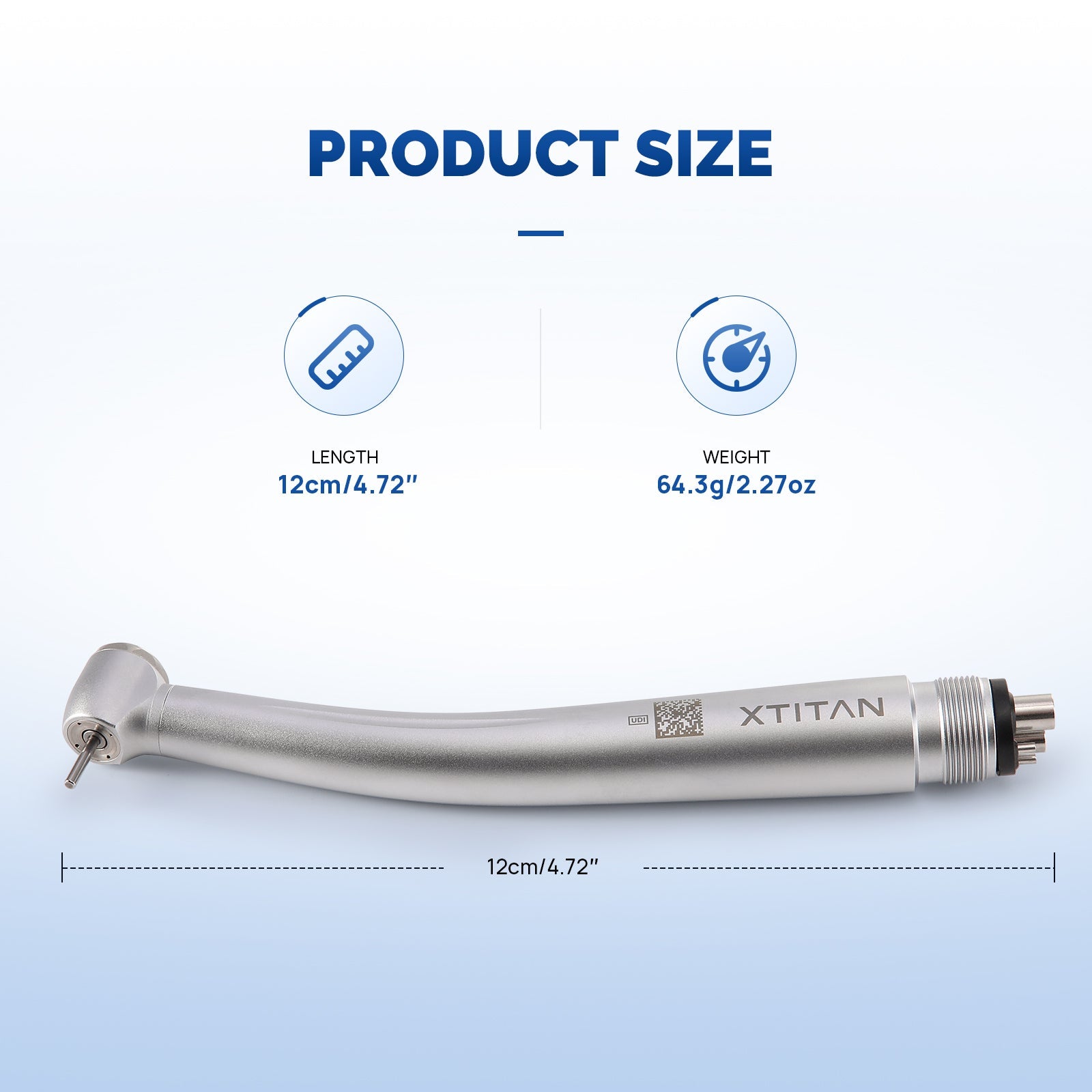 Высокоскоростной турбинный наконечник COXO X TITAN с 4 отверстиями, сверхмощной стандартной головкой и 4-портовым распылителем CX207-B H33-SP4