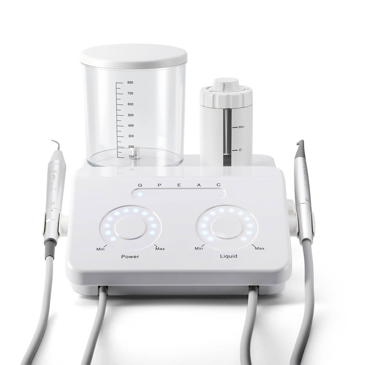Raspador ultrasónico dental VRN-DQ40, pulidor de aire, sistema de terapia periodontal con chorro de arena, pieza de mano LED