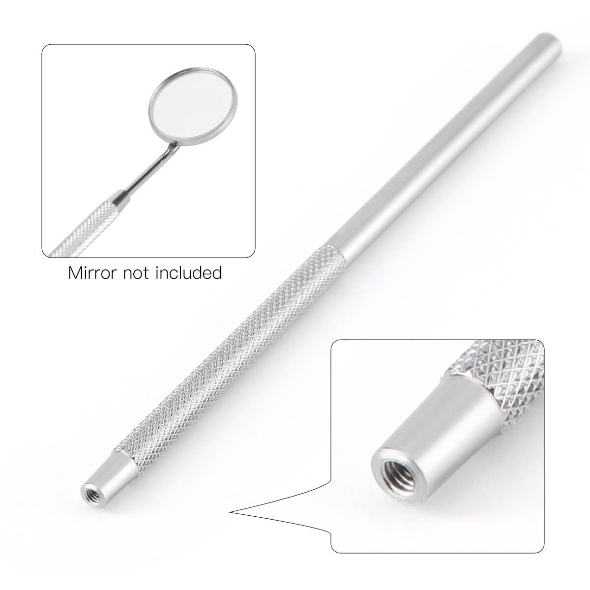 Dental Stainless Steel Mouth Mirror Handle 10Pcs/Set