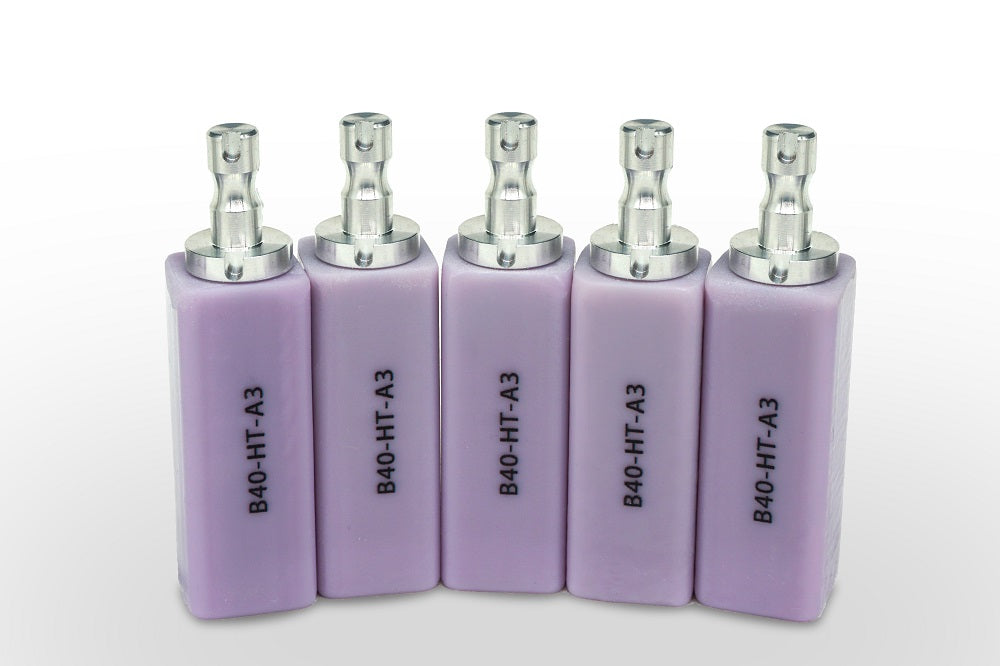 (4 pcs) Zirgem B40 Dental Lithium Disilicate Glass Ceramic Blocks EMAX LT/HT for CAD CAM Sirona Cerec Dental Material in Lab （5pcs）