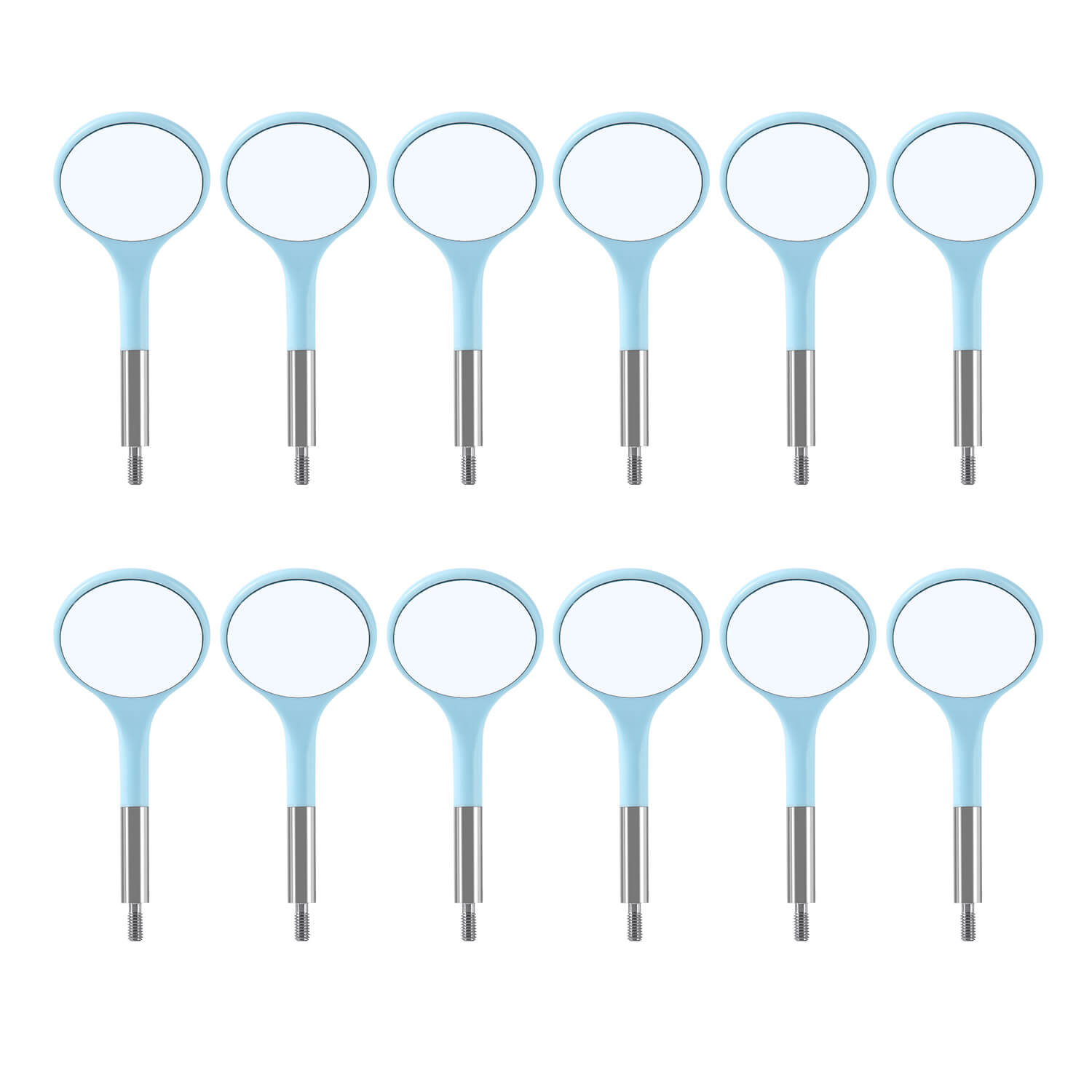 Dental Ultra Clear Mouth Mirror Colorful Plastic/Metal Mirror Heads & Handle