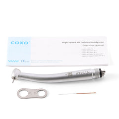 Высокоскоростной турбинный наконечник COXO X TITAN с 4 отверстиями, сверхмощной стандартной головкой и 4-портовым распылителем CX207-B H33-SP4