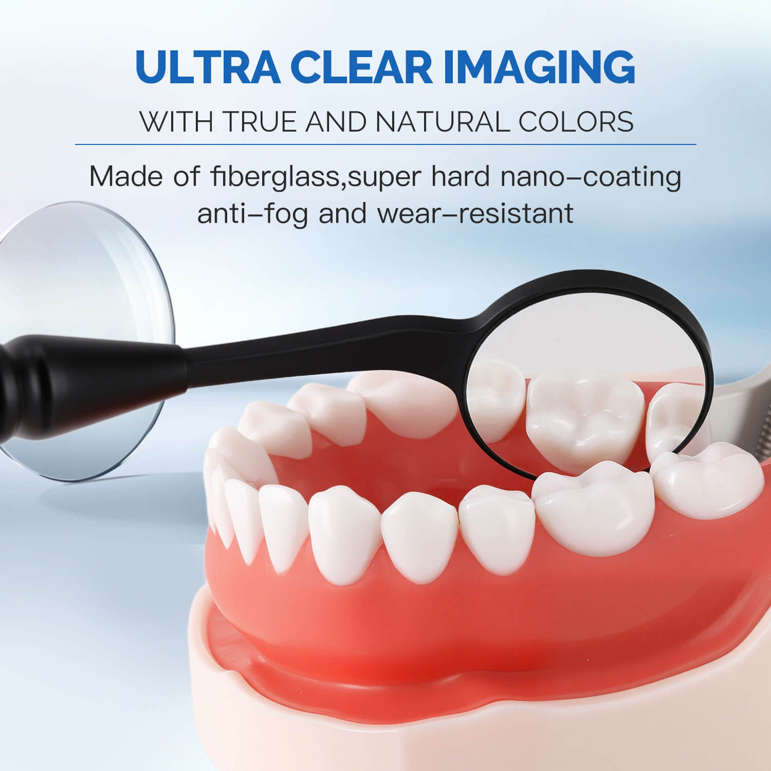 Dental Ultra Clear Mouth Mirror Imaging Sterilizable 22/24mm for Implantology and Surgery