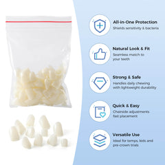 Dental Temporary Resin Teeth Crown Material for Anterior Molar Posterior Teeth 50pcs/Bag