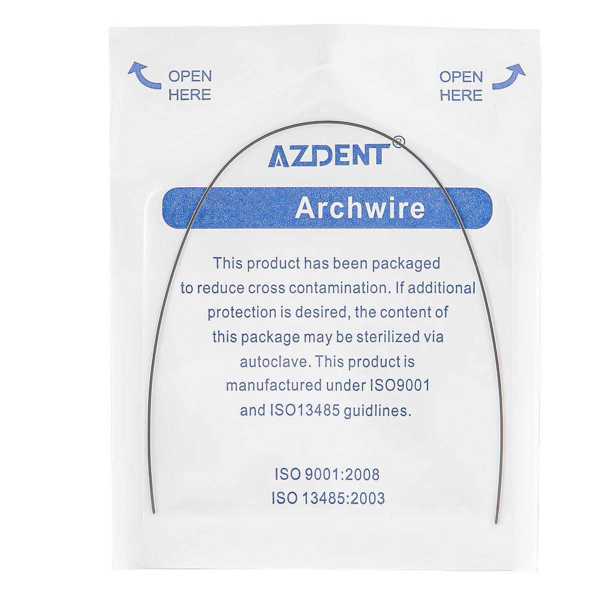 AZDENT Dental Orthodontic Arch Wire TMA-Titanium Molybdenum Alloy Expanded Rectangular 0.016 x 0.016-0.020 x 0.020 1pc/Pack