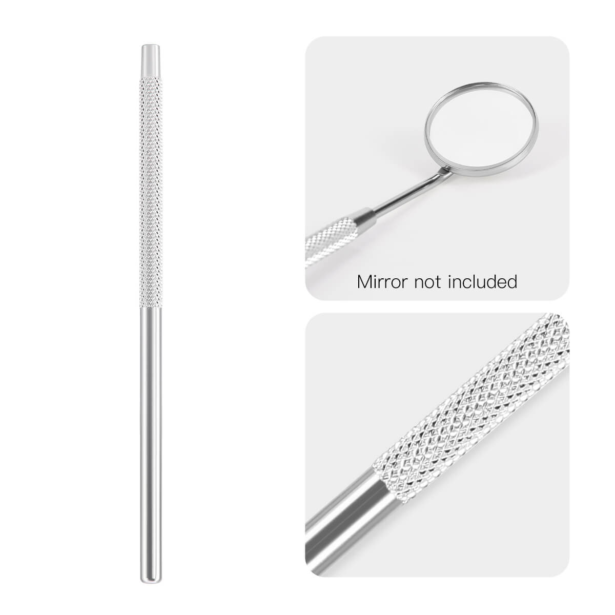 Dental Stainless Steel Mouth Mirror Handle 10Pcs/Set