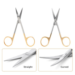 Dental Surgical Operating Scissors Stainless Steel Straight/Curved Tip SHARP Instrument