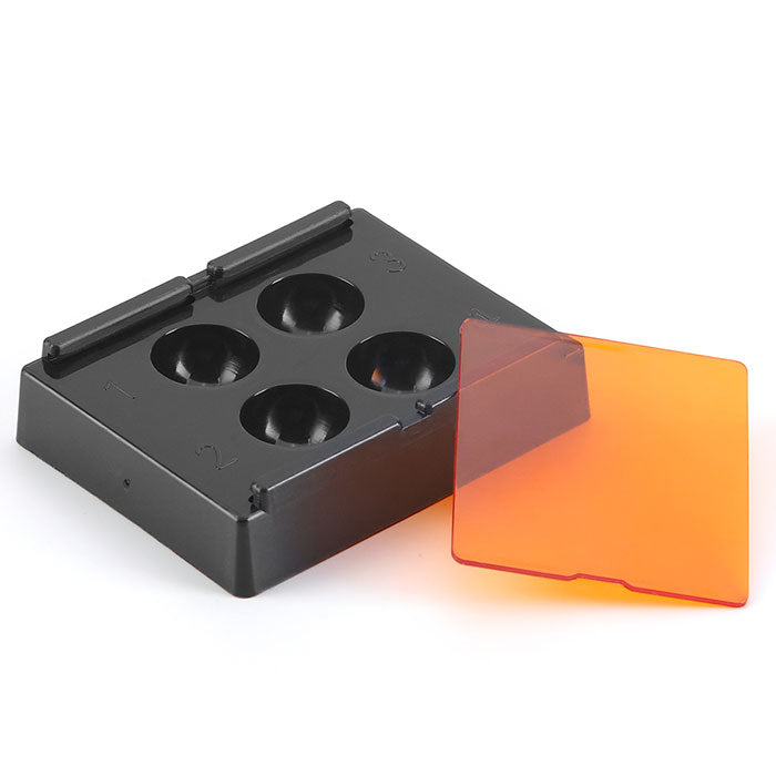 Dental Veneer Storage Box Teeth Patch Shading Light Storage Case Denture Retainer Molar Boxes 4 Holes