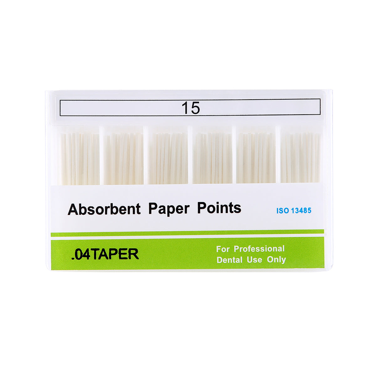 Absorbent Paper Points #15 Taper Size 0.04 Color Coded 100/Box