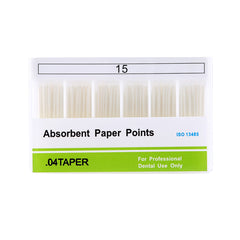 Absorbent Paper Points #15 Taper Size 0.04 Color Coded 100/Box