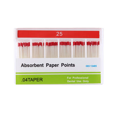 Absorbent Paper Points #25 Taper Size 0.04 Color Coded 100/Box